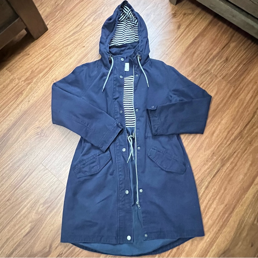 TU Navy Blue Hooded Anorak Rain Jacket 10